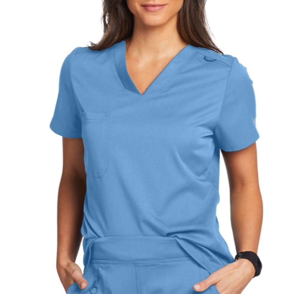 Grey’s Anatomy Bree V-Neck Tuck-In Top Women’s Scrub Top in Ceil Blue